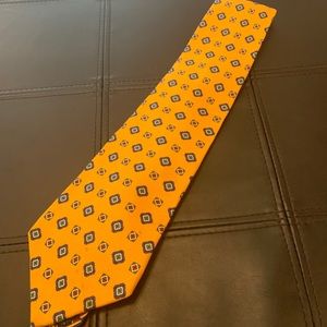 Tommy Hilfiger Bold Yellow Silk Tie